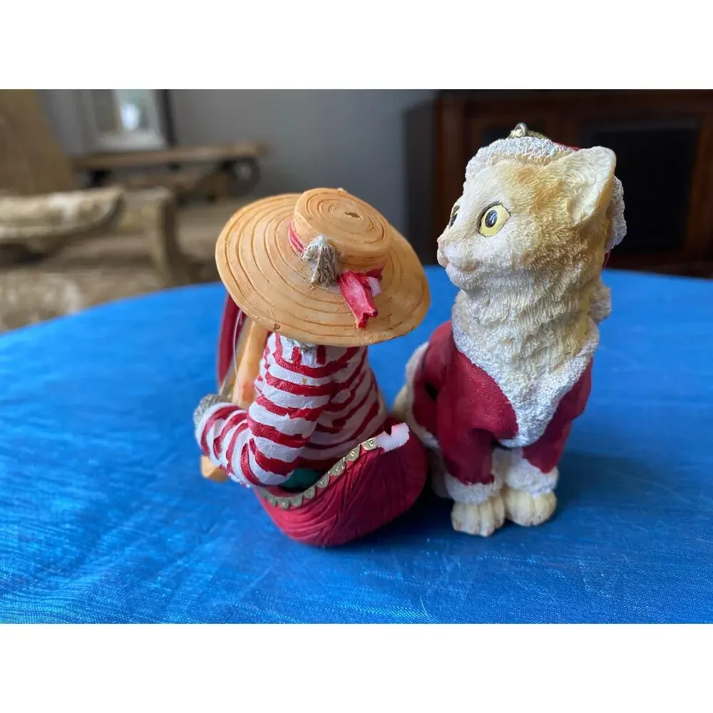 vintage 1993 cat holiday ornaments likely  Franklin Mint's Santa Claws Symphony